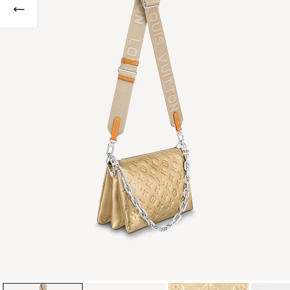 Gold Louis Vuitton Coussin